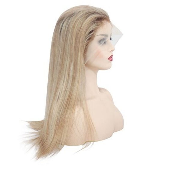 100% Human Hair Lace Front Wig Color: Balayage 20" - Picture 1 of 4